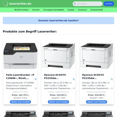 Screenshot laserwriter.de