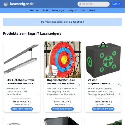 Screenshot laserzeiger.de