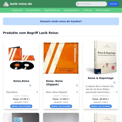 Screenshot lasik-reise.de