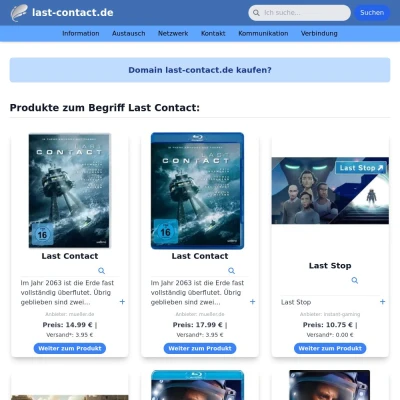 Screenshot last-contact.de
