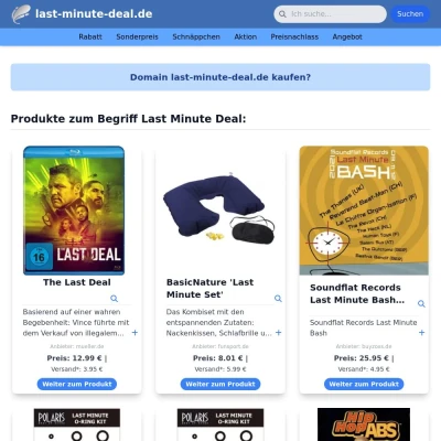 Screenshot last-minute-deal.de