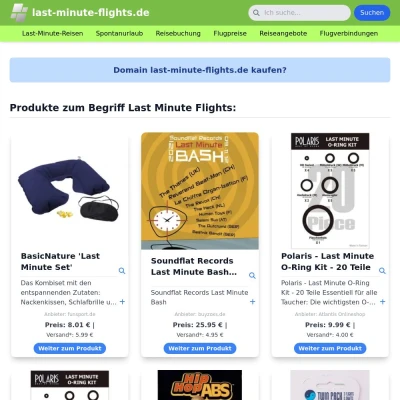 Screenshot last-minute-flights.de