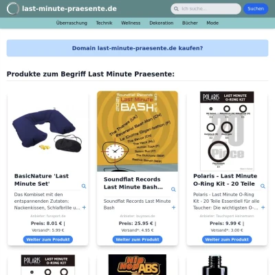 Screenshot last-minute-praesente.de