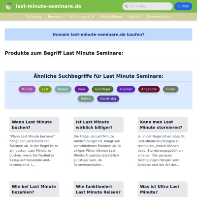 Screenshot last-minute-seminare.de