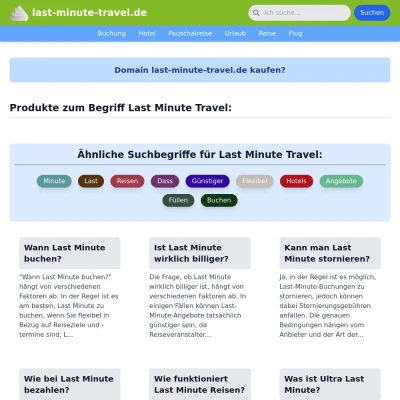 Screenshot last-minute-travel.de