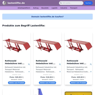 Screenshot lastenlifte.de