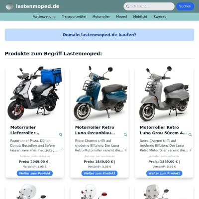 Screenshot lastenmoped.de