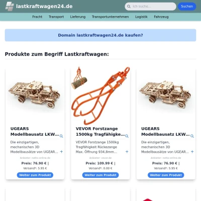 Screenshot lastkraftwagen24.de