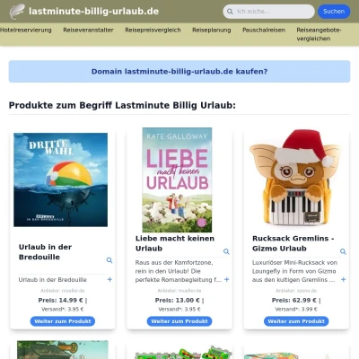 Screenshot lastminute-billig-urlaub.de