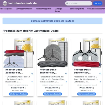 Screenshot lastminute-deals.de