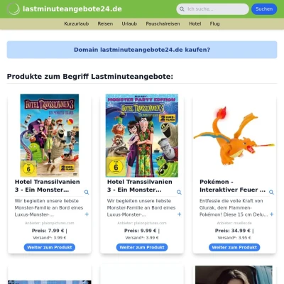 Screenshot lastminuteangebote24.de