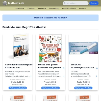 Screenshot lasttests.de