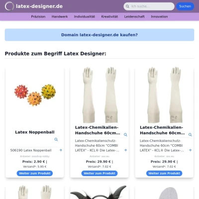 Screenshot latex-designer.de