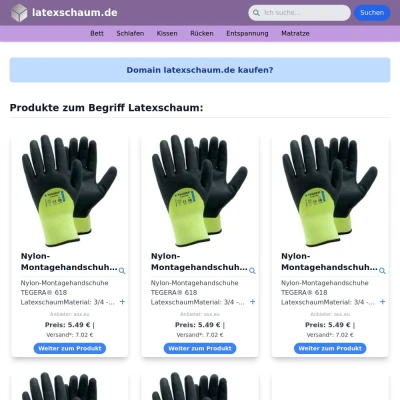 Screenshot latexschaum.de