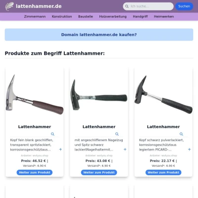 Screenshot lattenhammer.de