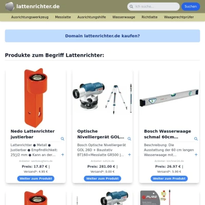 Screenshot lattenrichter.de