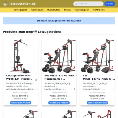 Screenshot latzugstation.de