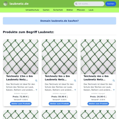 Screenshot laubnetz.de