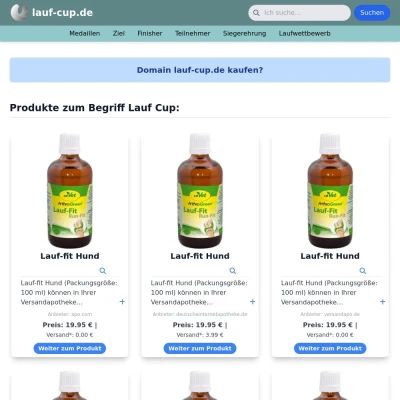 Screenshot lauf-cup.de