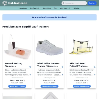 Screenshot lauf-trainer.de