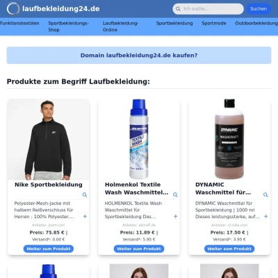 Screenshot laufbekleidung24.de