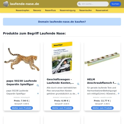 Screenshot laufende-nase.de