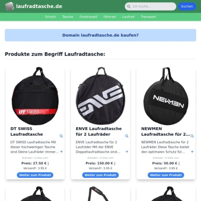 Screenshot laufradtasche.de