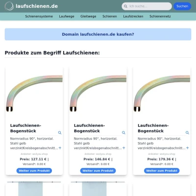 Screenshot laufschienen.de
