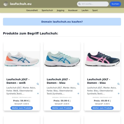 Screenshot laufschuh.eu