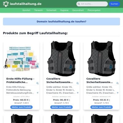 Screenshot laufstallhaltung.de