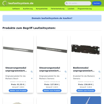 Screenshot laufzeitsystem.de