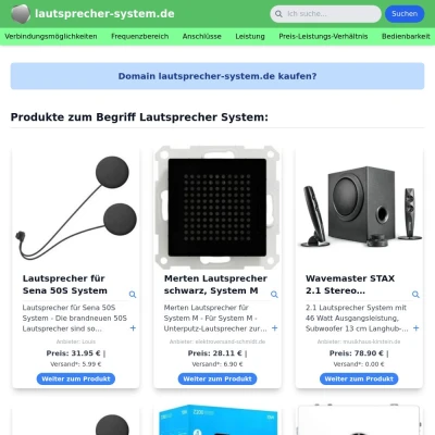 Screenshot lautsprecher-system.de