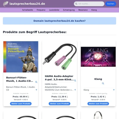 Screenshot lautsprecherbau24.de