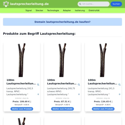 Screenshot lautsprecherleitung.de