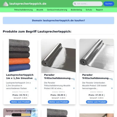 Screenshot lautsprecherteppich.de