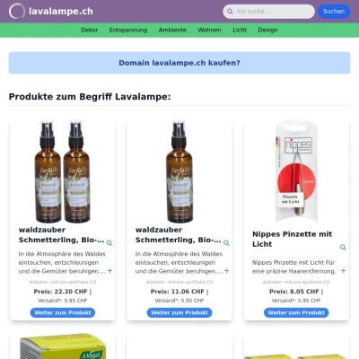Screenshot lavalampe.ch