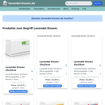 Screenshot lavendel-kissen.de