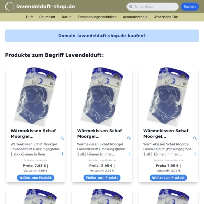 Screenshot lavendelduft-shop.de