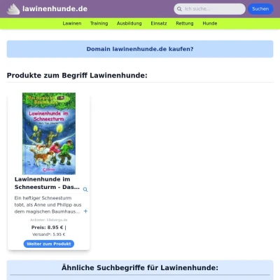 Screenshot lawinenhunde.de