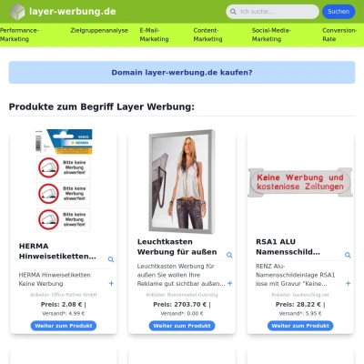 Screenshot layer-werbung.de