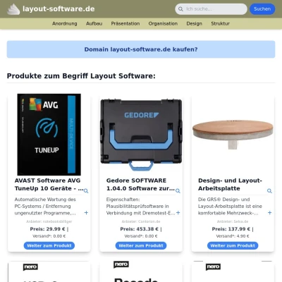 Screenshot layout-software.de