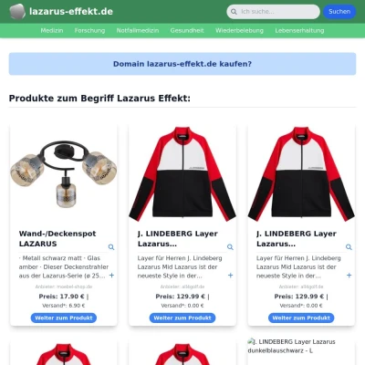 Screenshot lazarus-effekt.de