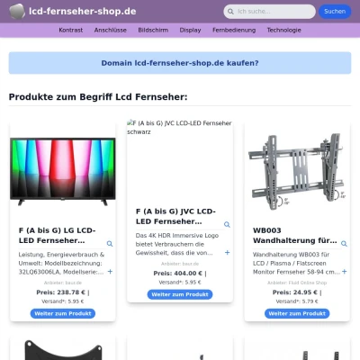 Screenshot lcd-fernseher-shop.de