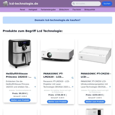 Screenshot lcd-technologie.de