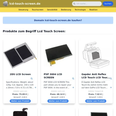 Screenshot lcd-touch-screen.de