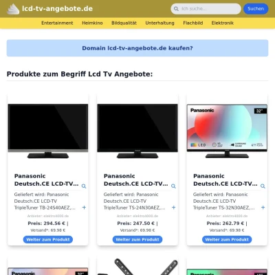 Screenshot lcd-tv-angebote.de