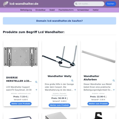 Screenshot lcd-wandhalter.de