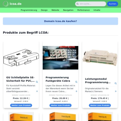 Screenshot lcoa.de