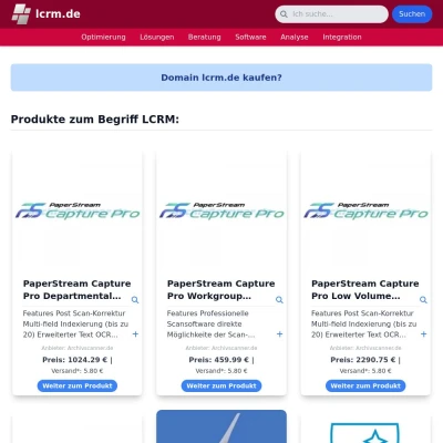 Screenshot lcrm.de