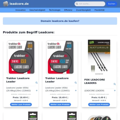 Screenshot leadcore.de